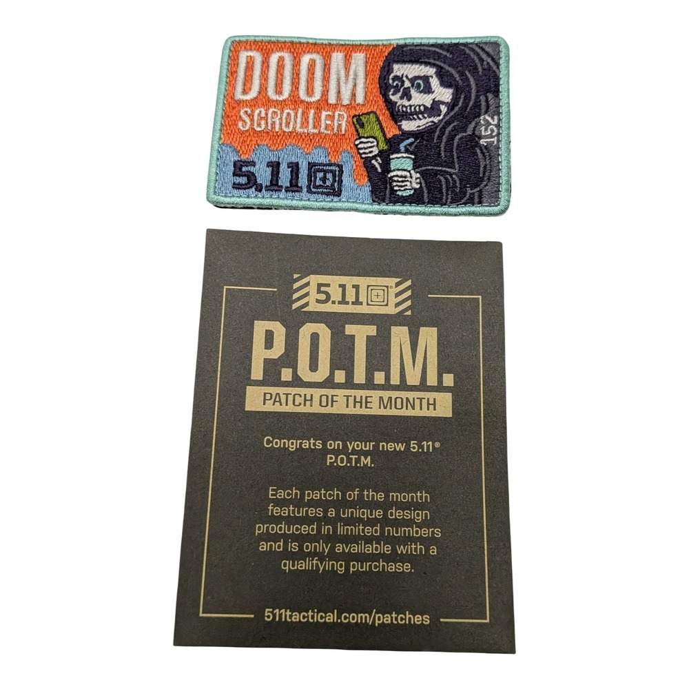 5.11 Tactical Doom Scroller Patch of the Month Limited Edition Grim Reaper Multi